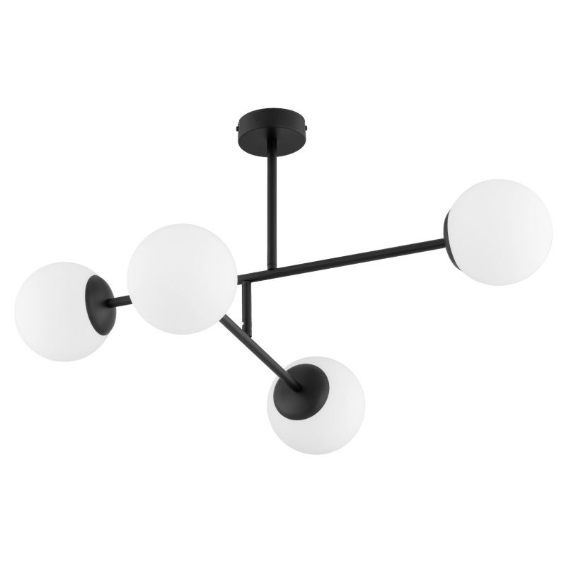 Lampa sufitowa Alfa Dilon czarno-biała wym: 4,4 x 55 x 75 cm 4xE14 x 10W 1 szt.