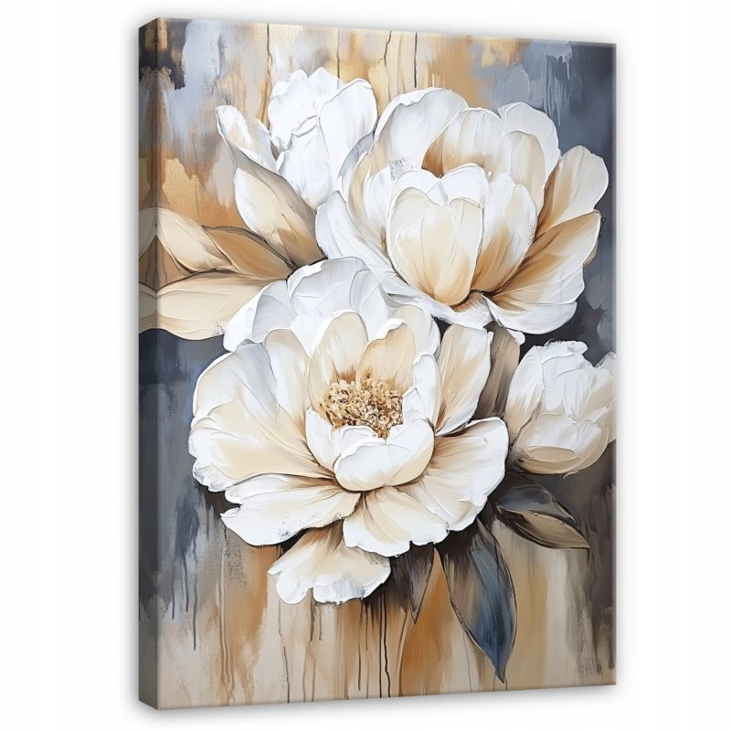 Obraz Kwiaty Abstrakcja Pionowy Na Płótnie Canvas WALLARENA 60x40 cm Dekoracja Do Sypialni Salonu Kuchni 1 szt.