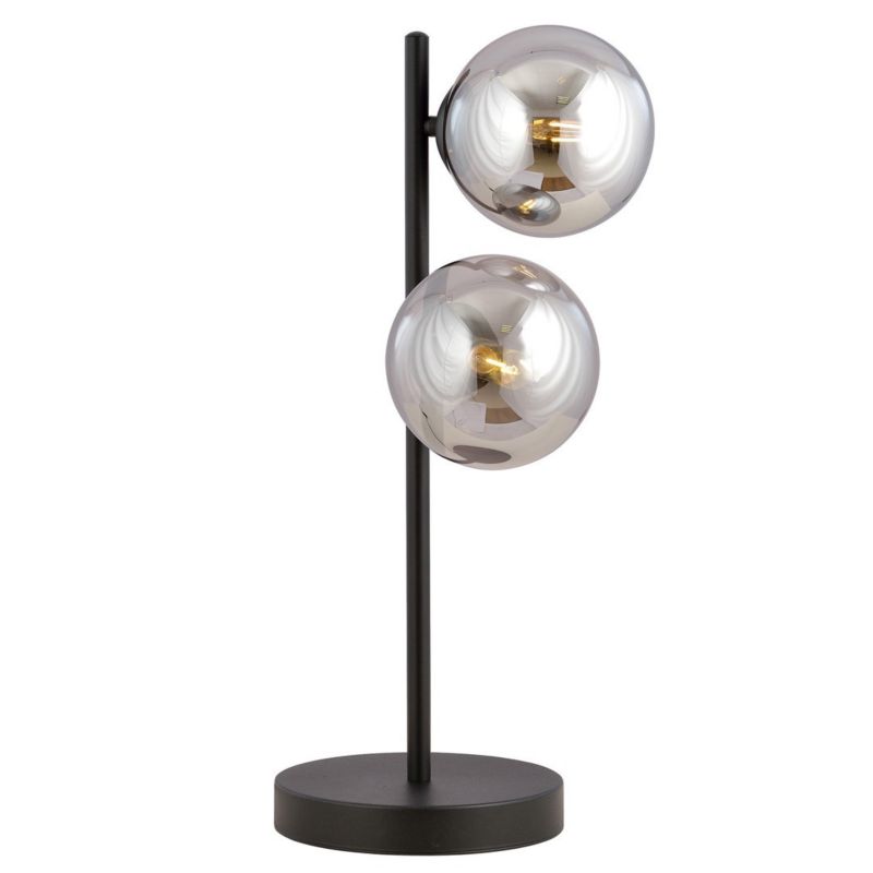 Lampka stołowa Emibig Rossi czarno-grafitowa 2 x E14 x 10W IP20 wym: 38 x 20 x 14 cm szkło - 1 szt.