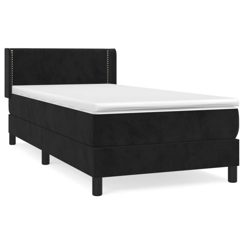 Łóżko kontynentalne WaszeMeble 90x200 cm czarne WM-3130879 1 szt.