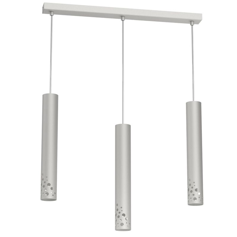 Lampa wisząca Luminex Tibia Buble 7426 jasnoszara tuby 3xGU10 x 8W 1 szt.