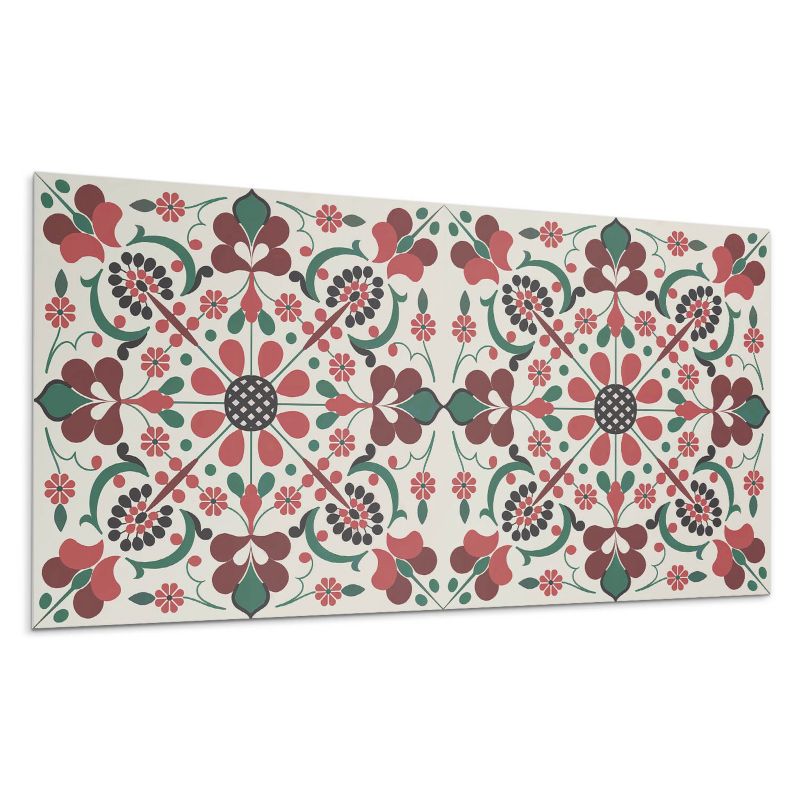Kafelki samoprzylepne Wallfluent 60x30 cm Symetryczny motyw kwiatów w delikatnym wzorze 6 szt.