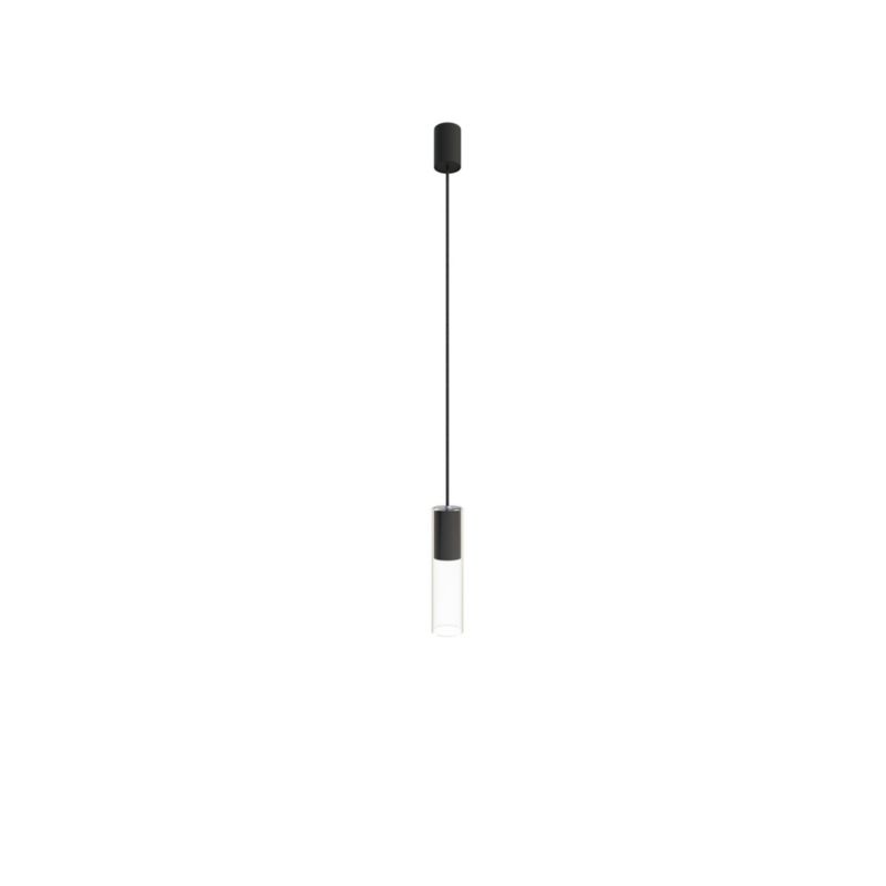 Lampa sufitowa Nowodvorski Lighting Cylinder czarno-przezroczysty wym: 130 x 6,5 x 6,5 cm 1xGU10 x 10W szkło 1 szt.