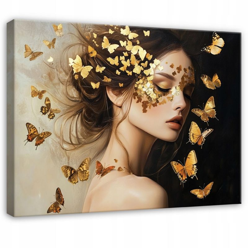 Obraz Kobieta Glamour Abstrakcja Na Płótnie Canvas WALLARENA 100x70 cm Dekoracja Do Sypialni Salonu Kuchni 1 szt.