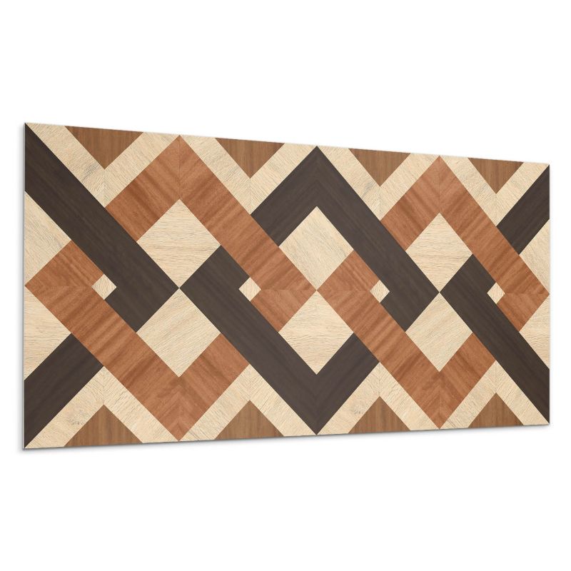 Panel samoprzylepny Wallfluent 100x50 cm Drewniane kształty w geometrii 1 szt.