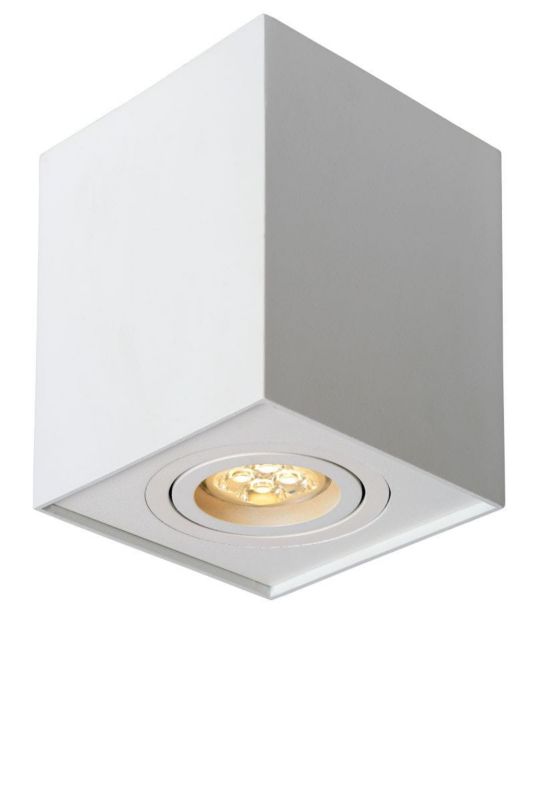 Spot sufitowy Lucide Tube biały 1 x GU10 x 50W IP20 wym: 9,5 x 9,5 cm - 1 szt.