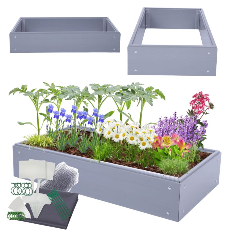 Skrzynia na warzywa MODO24 modułowa plastikowa trwała odporna na warunki atmosferyczne 20x110x45 cm 1 szt.