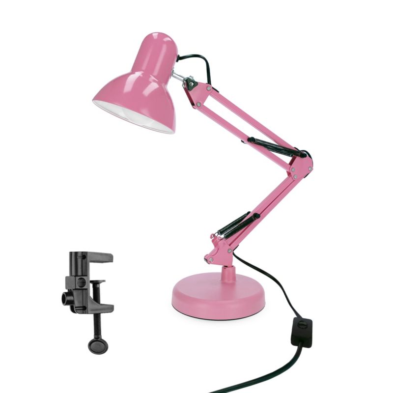 Lampka biurkowa Edo różowa Pixi Pink E27 zestaw podstawa i klips EDO777366 1 szt.