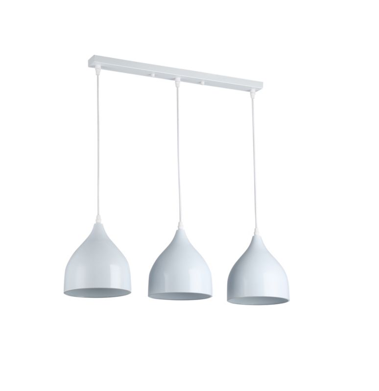 Lampa sufitowa wisząca MasterLED Como 3x E27 żyrandol oprawa loft 120 cm IP20 biała 1szt.
