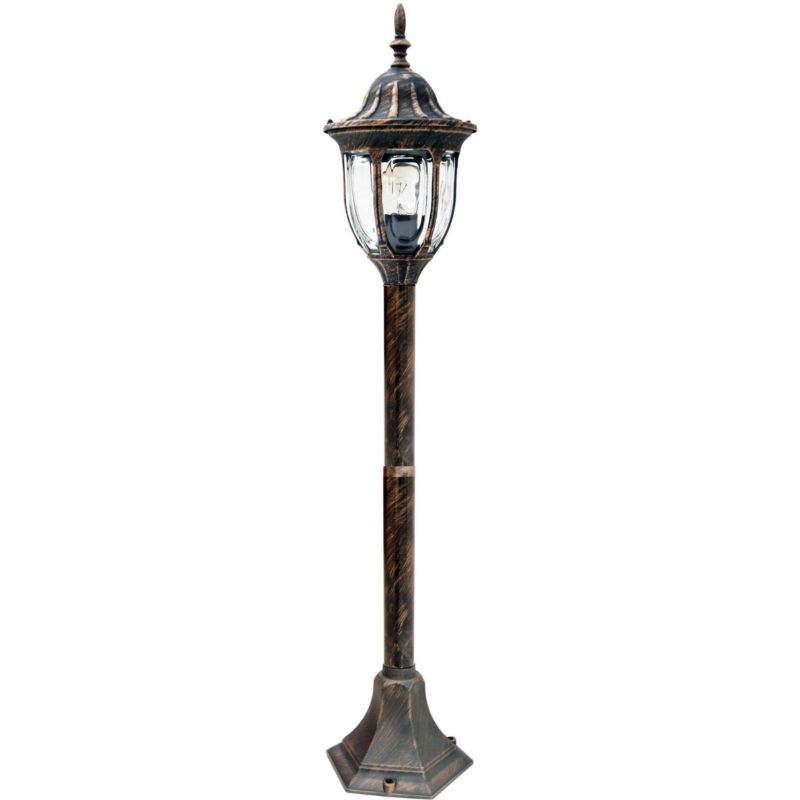 Lampa ogrodowa stojąca Polux Florencja złoty patyna 1 x E27 x 20W IP43 wym: 98 x 16,4 x 16,4 cm - 1 szt.