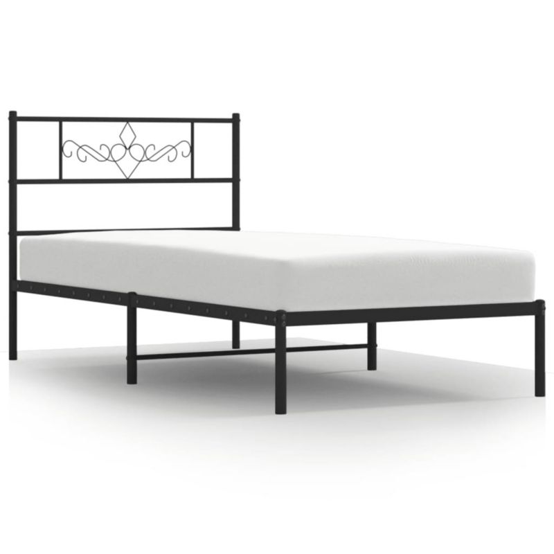 Łóżko metalowe WaszeMeble 100x190 cm czarna WM-355261 1 szt.