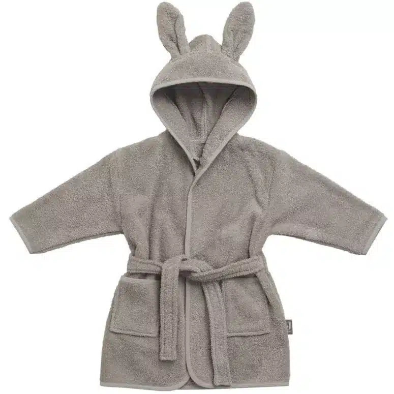 Szlafroczek kąpielowy RABBIT z kapturem 85 x 75 cm FROTTE STORM GREY Jollein BBTB