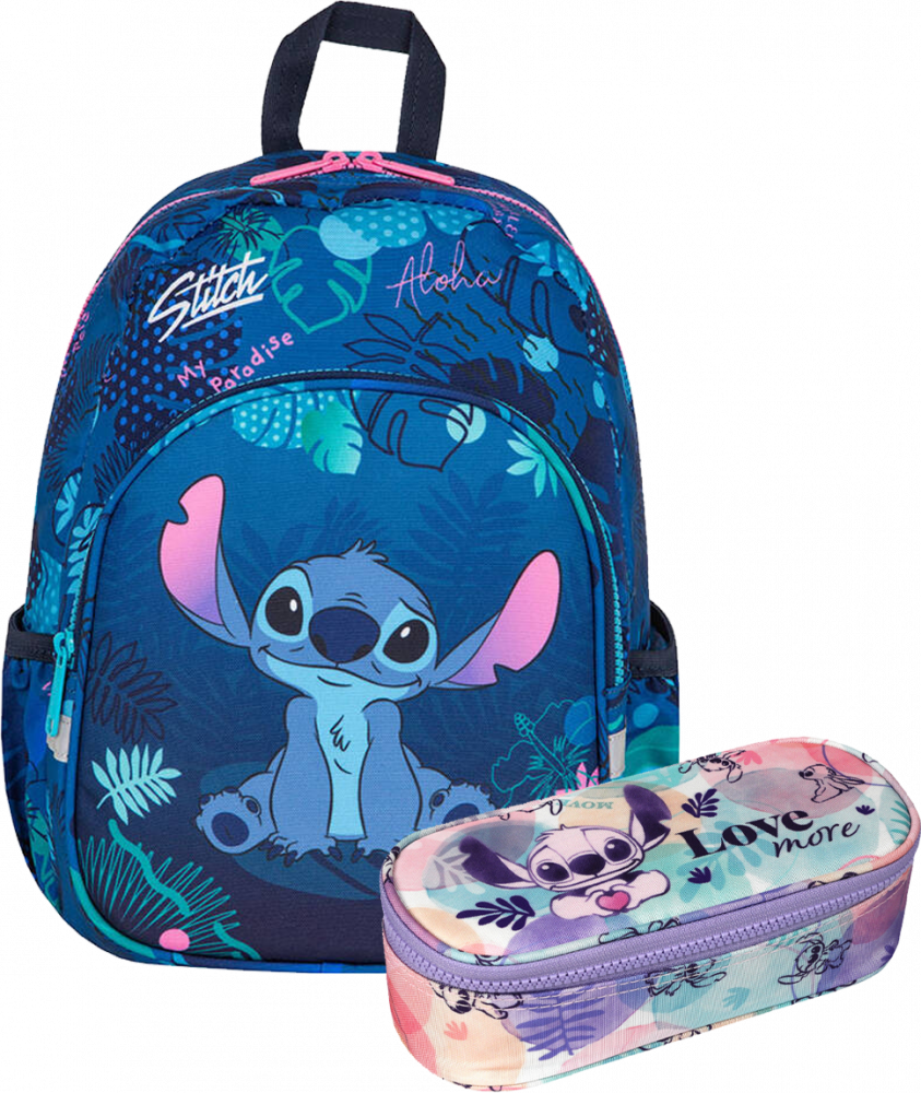Zestaw: Plecak dla przedszkolaka CoolPack Toby Stitch + Piórnik saszetka CoolPack Campus Stitch Pastel