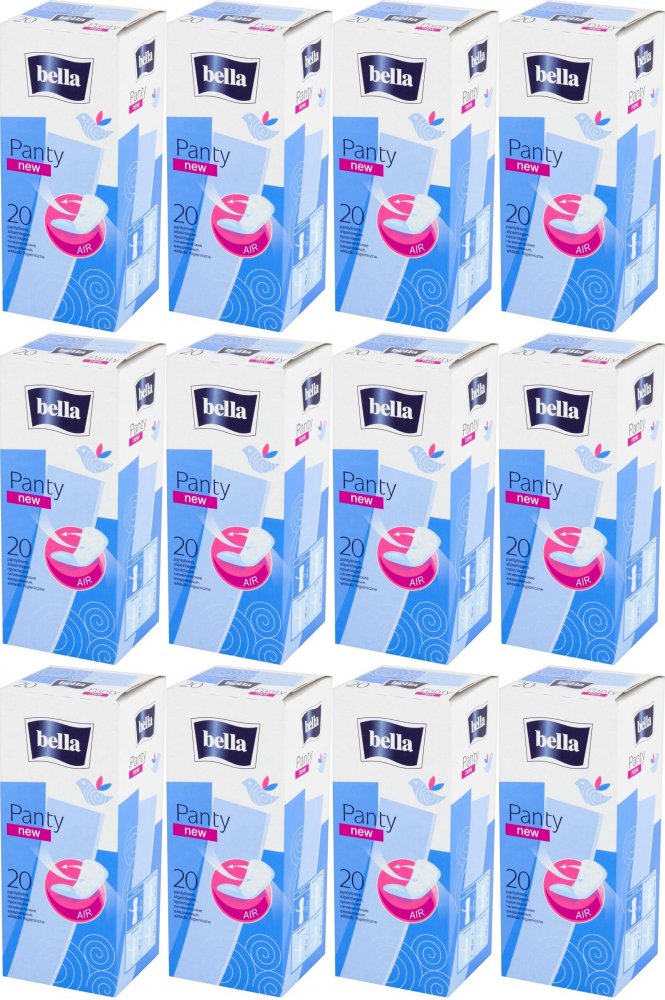 12x Wkładki higieniczne Bella Panty New, 20 sztuk