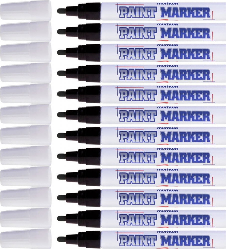 12x Marker olejowy MunHwa, okrągła, 4mm, czarny