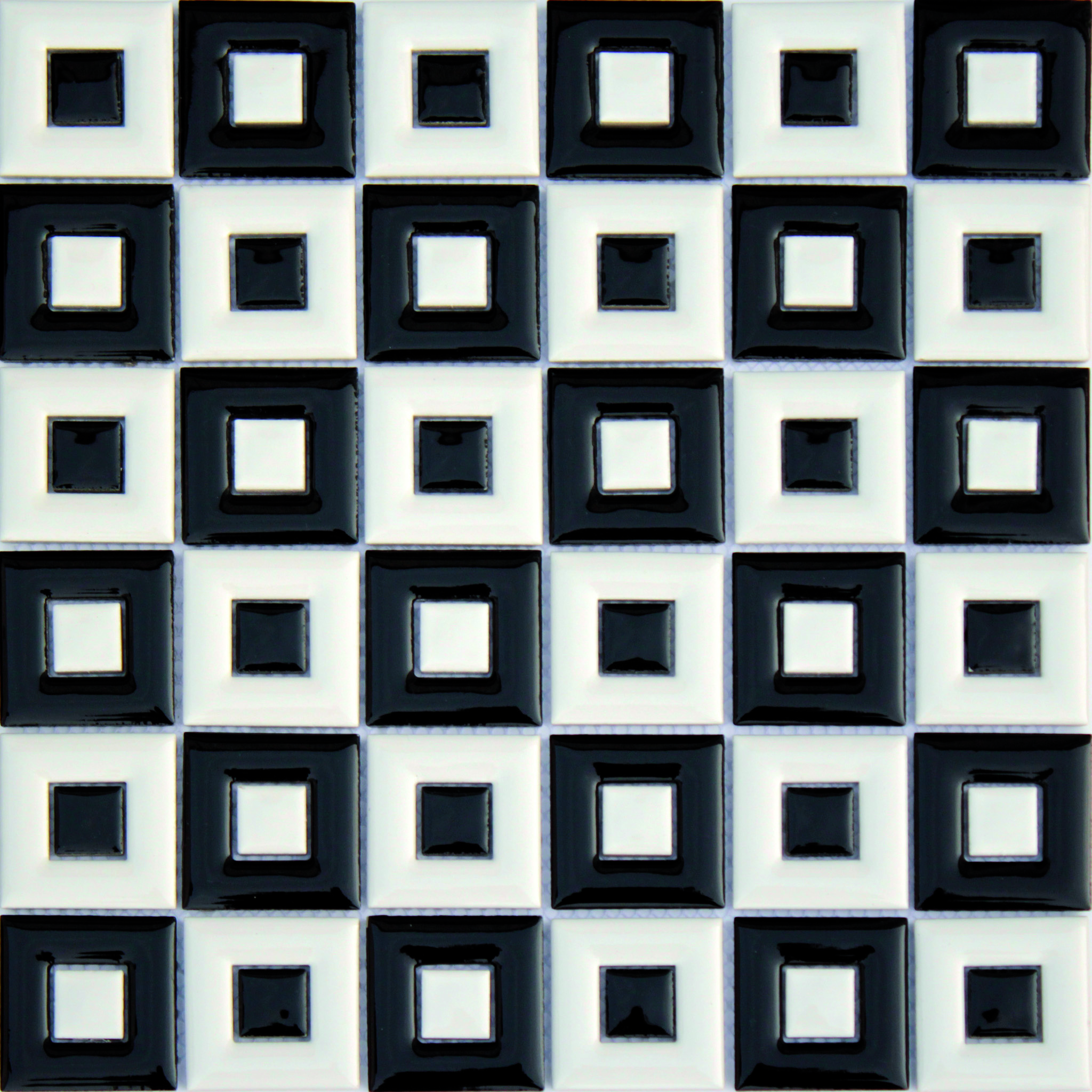 Ceramstic Flash Black&White mozaika ścienna 30x30 cm STR czarny/biały poler