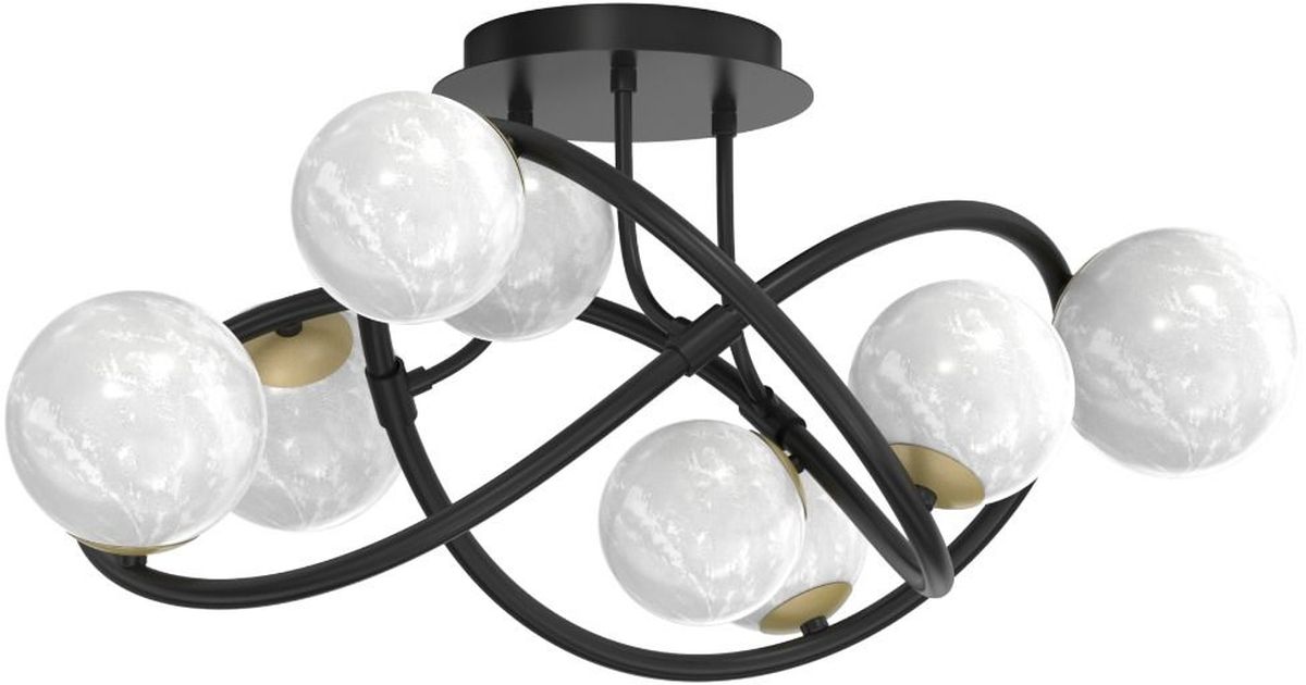 Zuma Line Nisyro lampa podsufitowa 8x3,5 W czarna-złota MX4922-8-EBGN