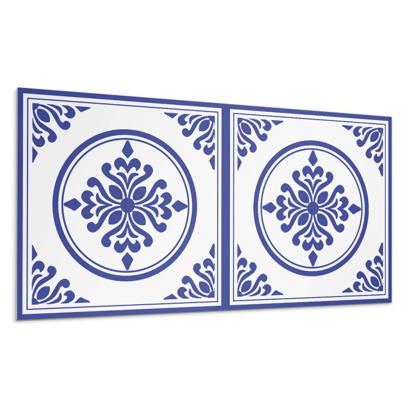 Kafelki samoprzylepne Wallfluent 60x30 cm Kwiatowy wzór z okręgami 6 szt.
