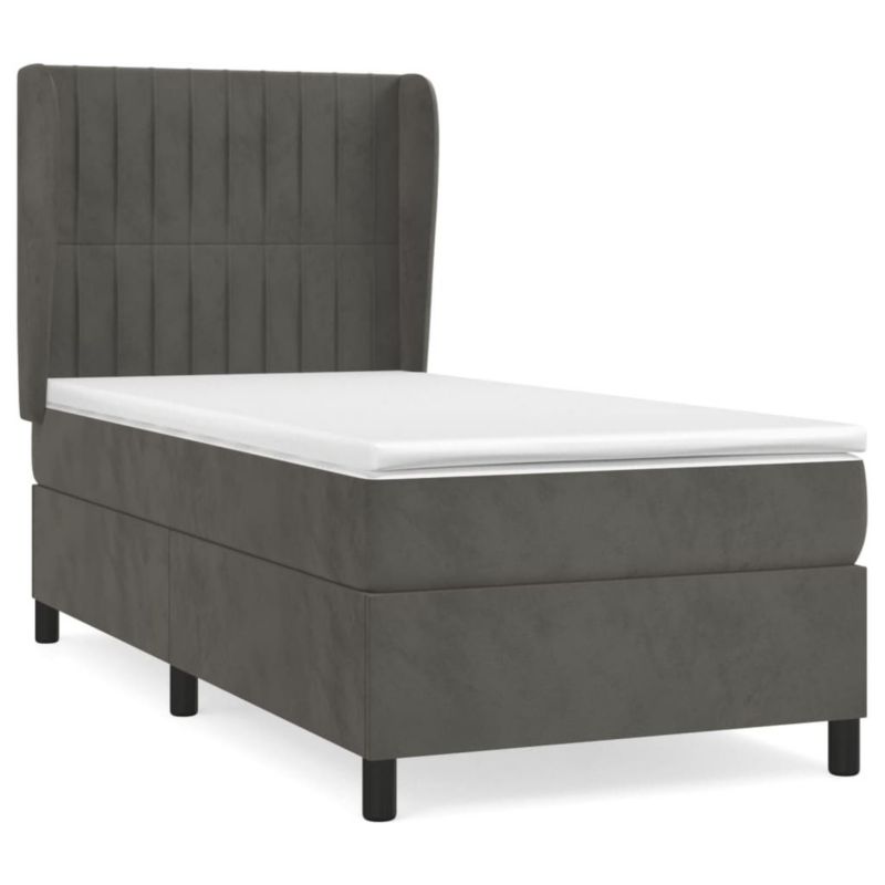 Łóżko kontynentalne WaszeMeble 80x200 cm ciemnoszary WM-3129298 1 szt.