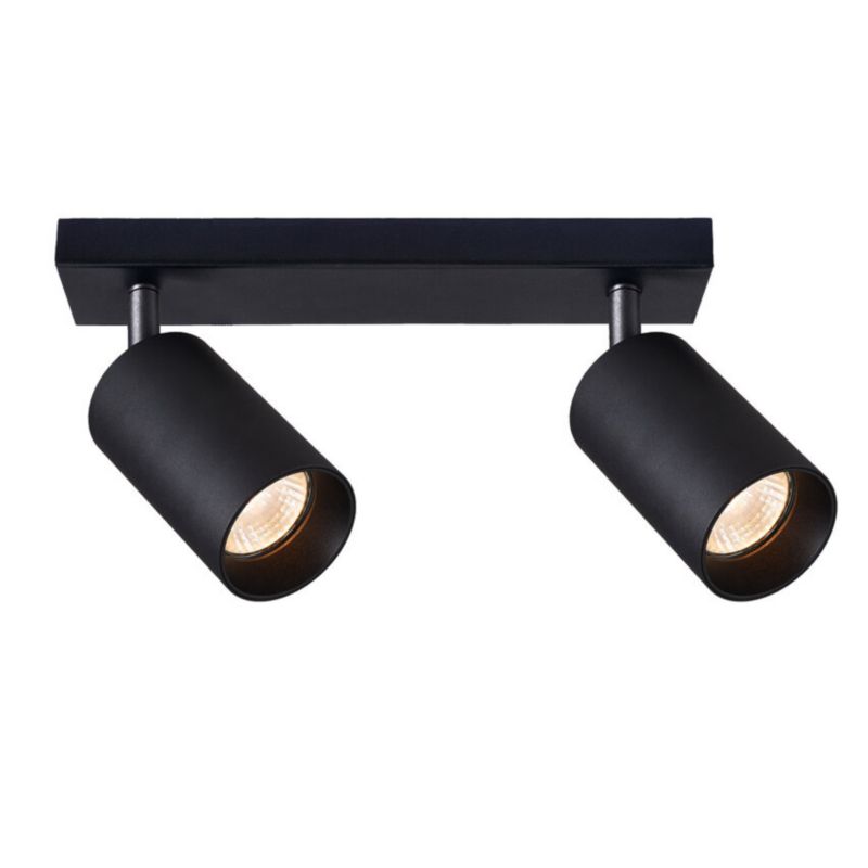 Oprawa punktowa Edo natynkowa listwa Malga 2 Black spot 2xGU10 czarny EDO777348 1 szt.