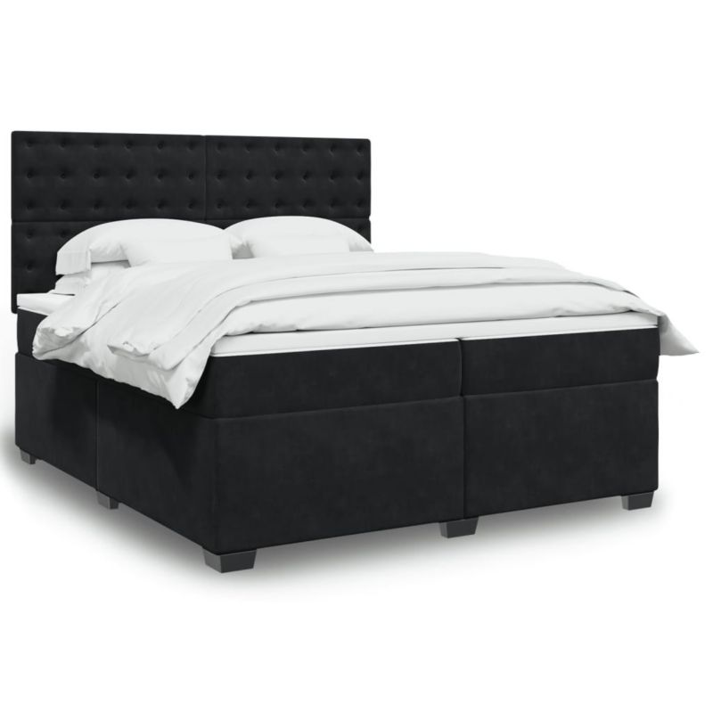 Łóżko kontynentalne WaszeMeble 200x200 cm czarne WM-3291016 1 szt.