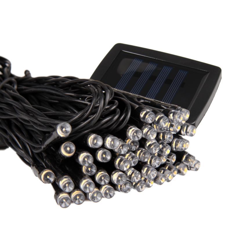 Girlanda LED solarna MasterLED 100xLED 1190cm ciepła biel 3000K z czujnikiem zmierzchu IP44 1 szt.