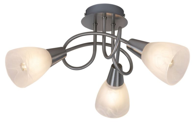 Lampa sufitowa wisząca Rabalux Jenna 5320 chrom satynowany-biała klasyczna 3xE14 x 40W 1 szt.