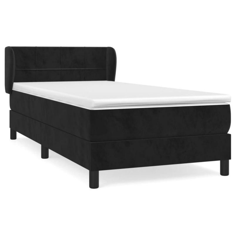 Łóżko kontynentalne WaszeMeble 100x200 cm czarne WM-3127477 1 szt.