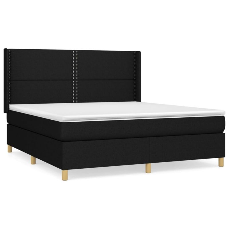Łóżko kontynentalne WaszeMeble 160x200 cm czarne WM-3131923 1 szt.