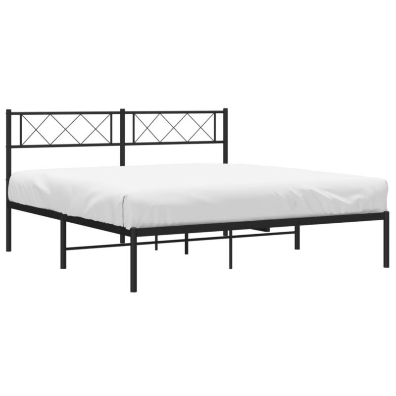 Łóżko metalowe WaszeMeble 140x200 cm czarna WM-372278 1 szt.