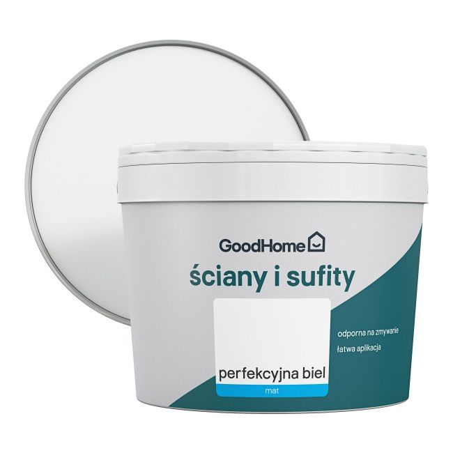 Farba GoodHome Ściany i Sufit biały mat 10 l