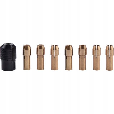 Tuleje zaciskowe Extol do miniszlifierki 1 mm do 3,2 mm główka m8 0,75 1 szt