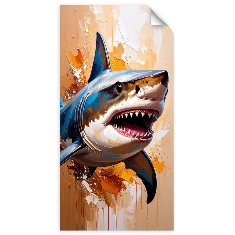 Plakaty samoprzylepne do salonu sypialni Feeby Rekin Ryba Zwierzę morskie 100x200cm 1szt