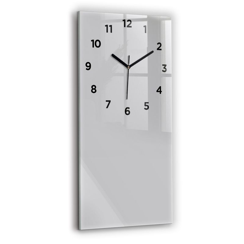 Zegar z czarnymi wskazówkami Wallfluent 30x60 cm Kolor jasny szary 1 szt.