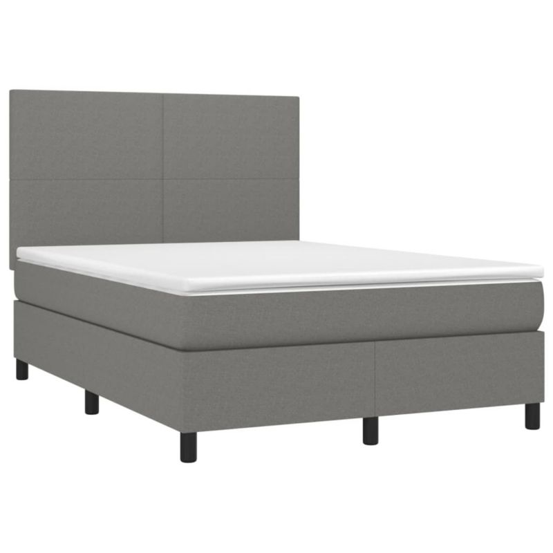 Łóżko kontynentalne WaszeMeble 140x190 cm ciemnoszara WM-3134710 1 szt.
