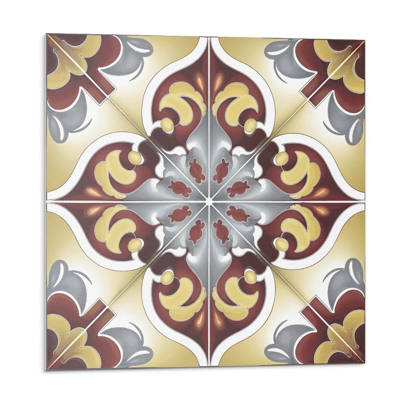Kafelki samoprzylepne Wallfluent 30x30 cm Dekoracyjny wzór z kwiatami 9 szt.