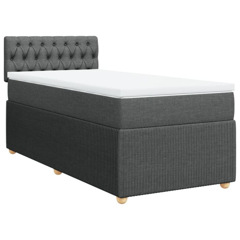 Łóżko kontynentalne WaszeMeble 80x200 cm ciemnoszara WM-3287291 1 szt.