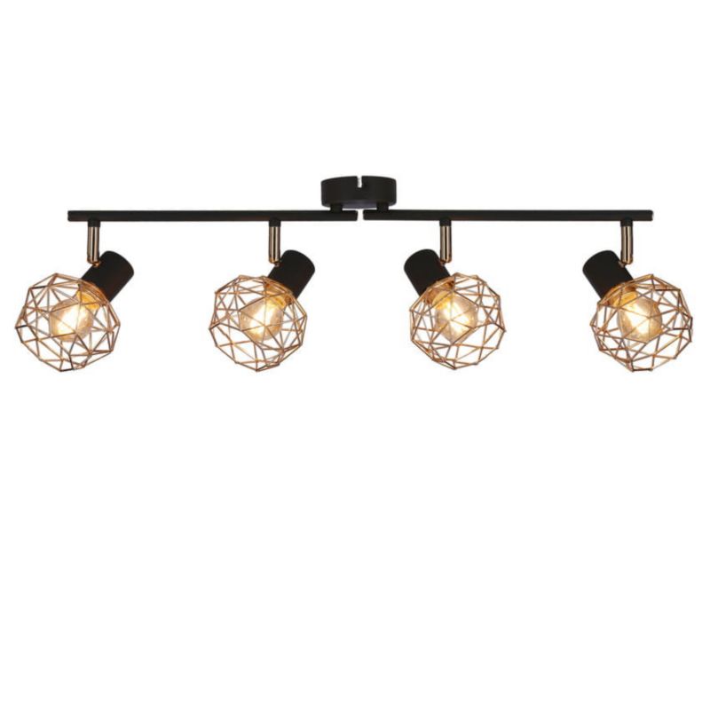 Lampa sufitowa wisząca Candellux Acrobat 2226 czarno-miedziana 79 cm szerokości 4xE14 x 40W 1 szt.