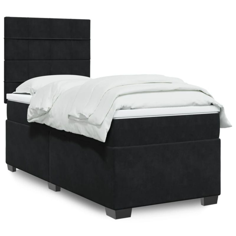 Łóżko kontynentalne WaszeMeble 90x200 cm czarne WM-3293112 1 szt.