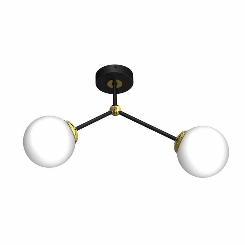 Lampa sufitowa wisząca Milagro Joy 4594 czarno-biała szerokość 46 cm 2xE14 x 40W 1 szt.
