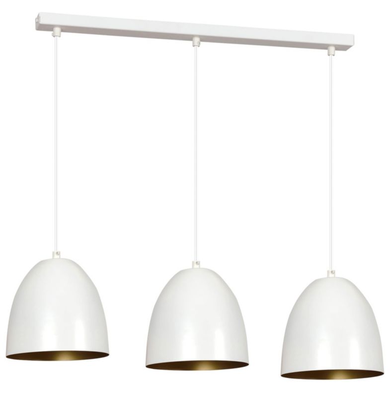 Lampa sufitowa Emibig Lenox biało-złota wym: 80 x 70 x 20 cm 3xE27 x 15W 1 szt.