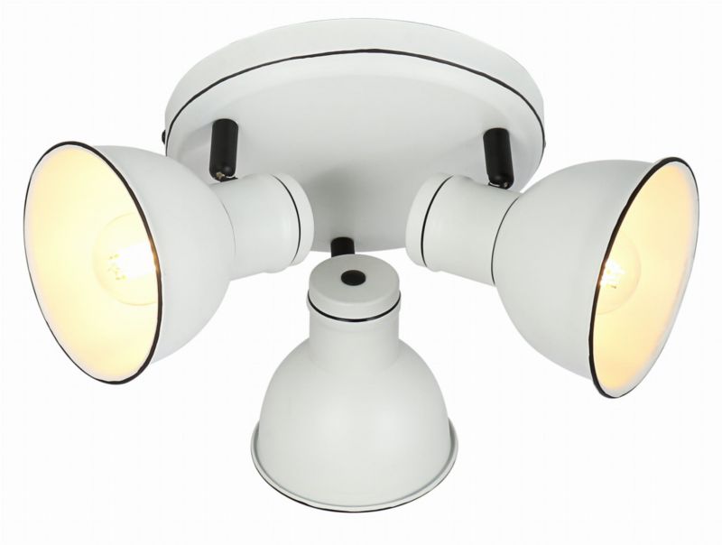 Lampa sufitowa wisząca Candellux Zumba biało-czarna wym: 20 x 33 x 33 cm 3xE14 x 40W 1 szt.