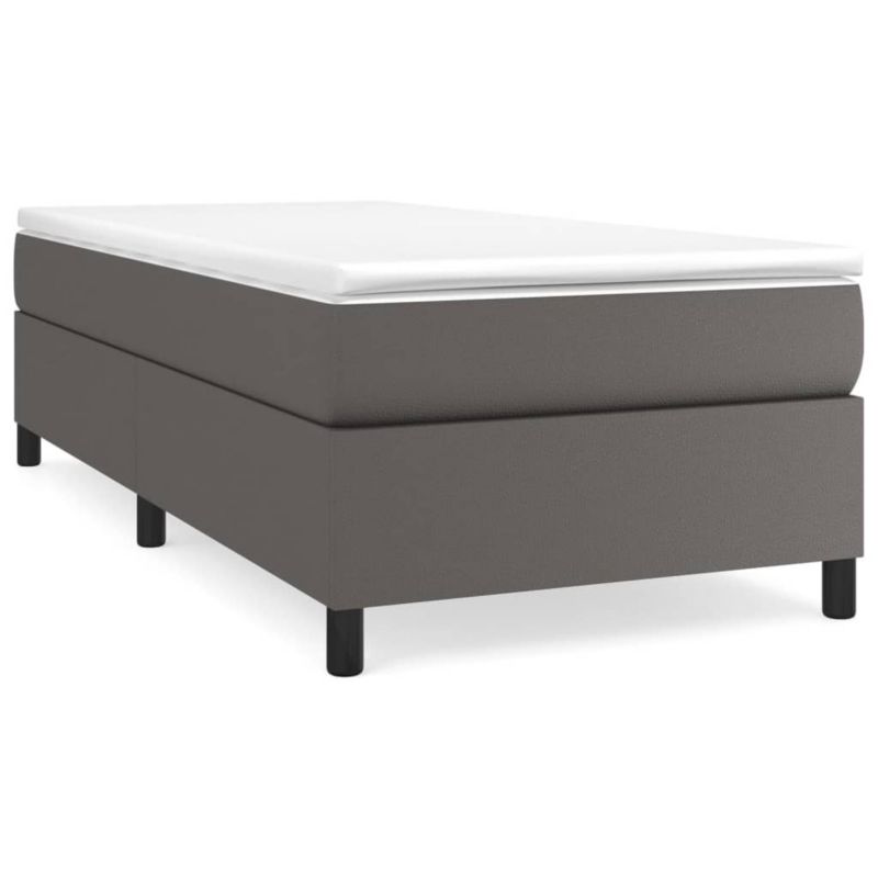 Łóżko kontynentalne WaszeMeble 90x190 cm szare WM-3144582 1 szt.