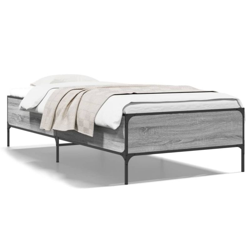 Łóżko metalowe WaszeMeble 90x190 cm szary WM-844989 1 szt.