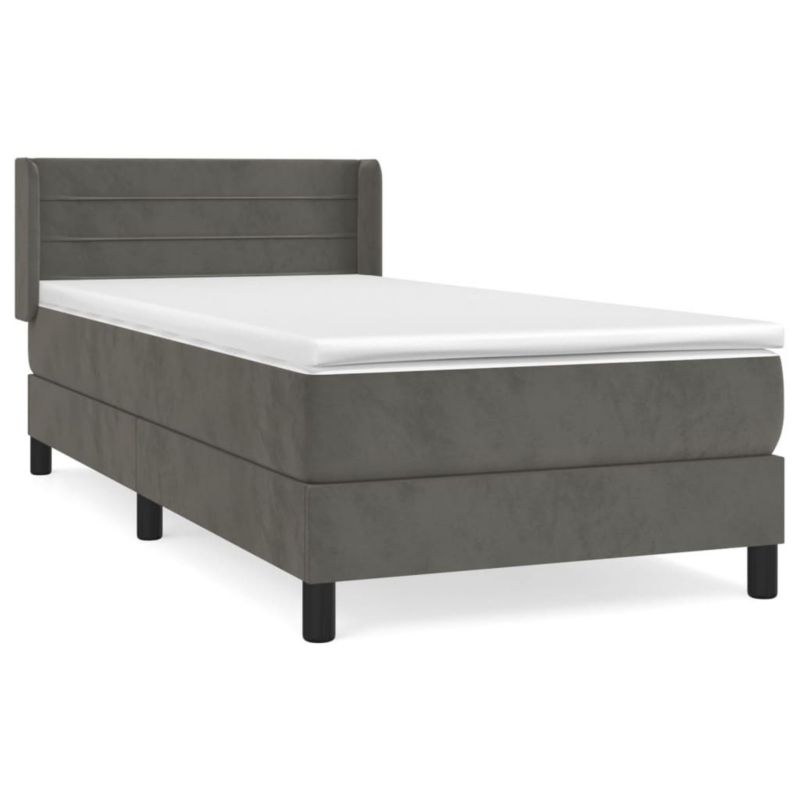 Łóżko kontynentalne WaszeMeble 90x200 cm ciemnoszary WM-3130998 1 szt.