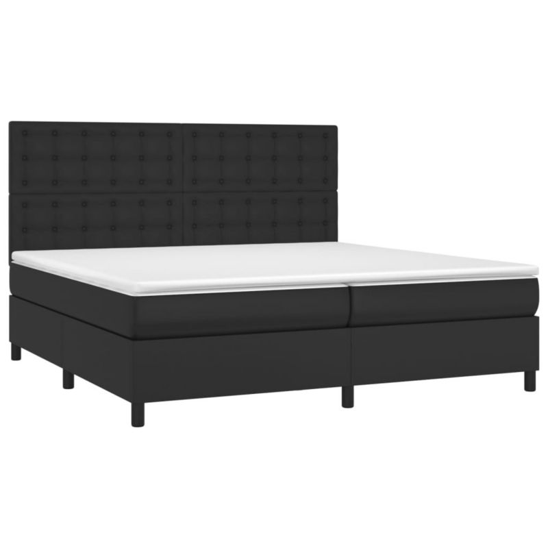 Łóżko kontynentalne WaszeMeble 200x200 cm czarne WM-3142863 1 szt.