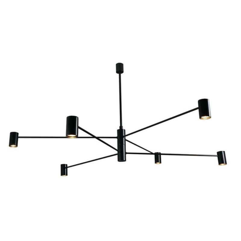 Lampa wisząca Shilo Dakata 6383 czarna minimalistyczna 6xGU10 x 4W 1 szt.