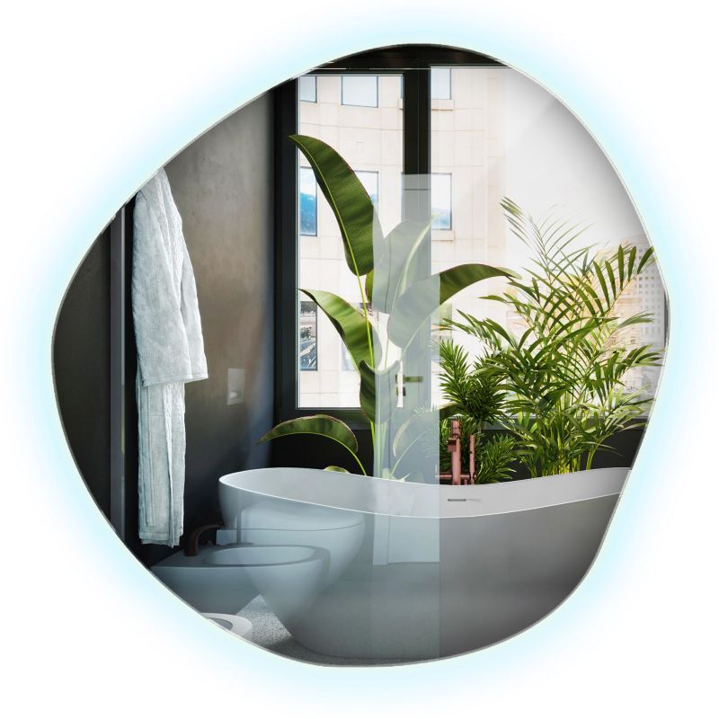 Lustro Łazienkowe Nieregularne Wallfluent 48x48 cm LED Wiszące Ścienne Zimna Barwa 1 szt.