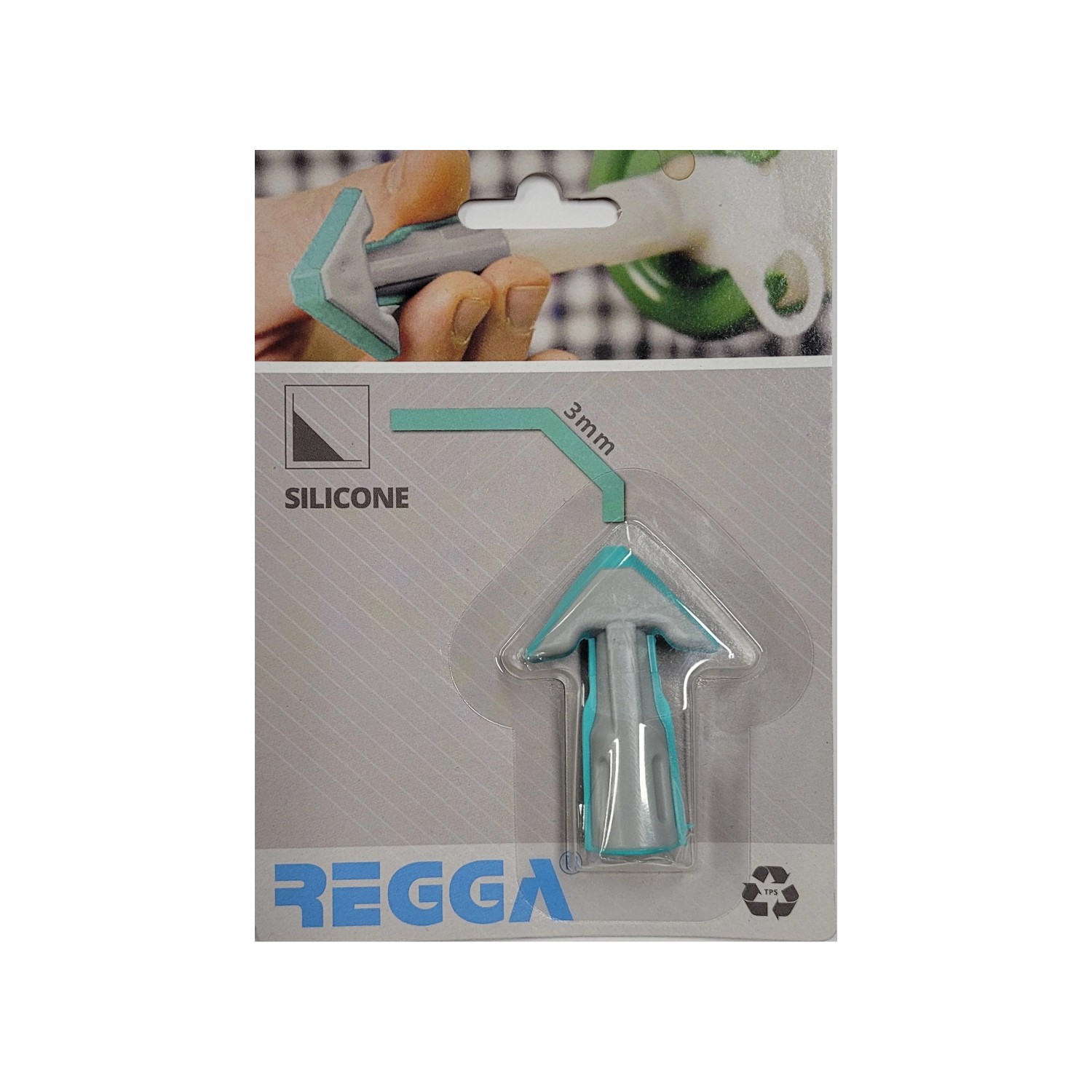 Regga Końcówka do silikonu prosta 3mm