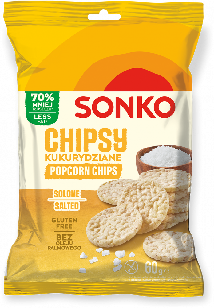 Chipsy kukurydziane Sonko, solone, 60g